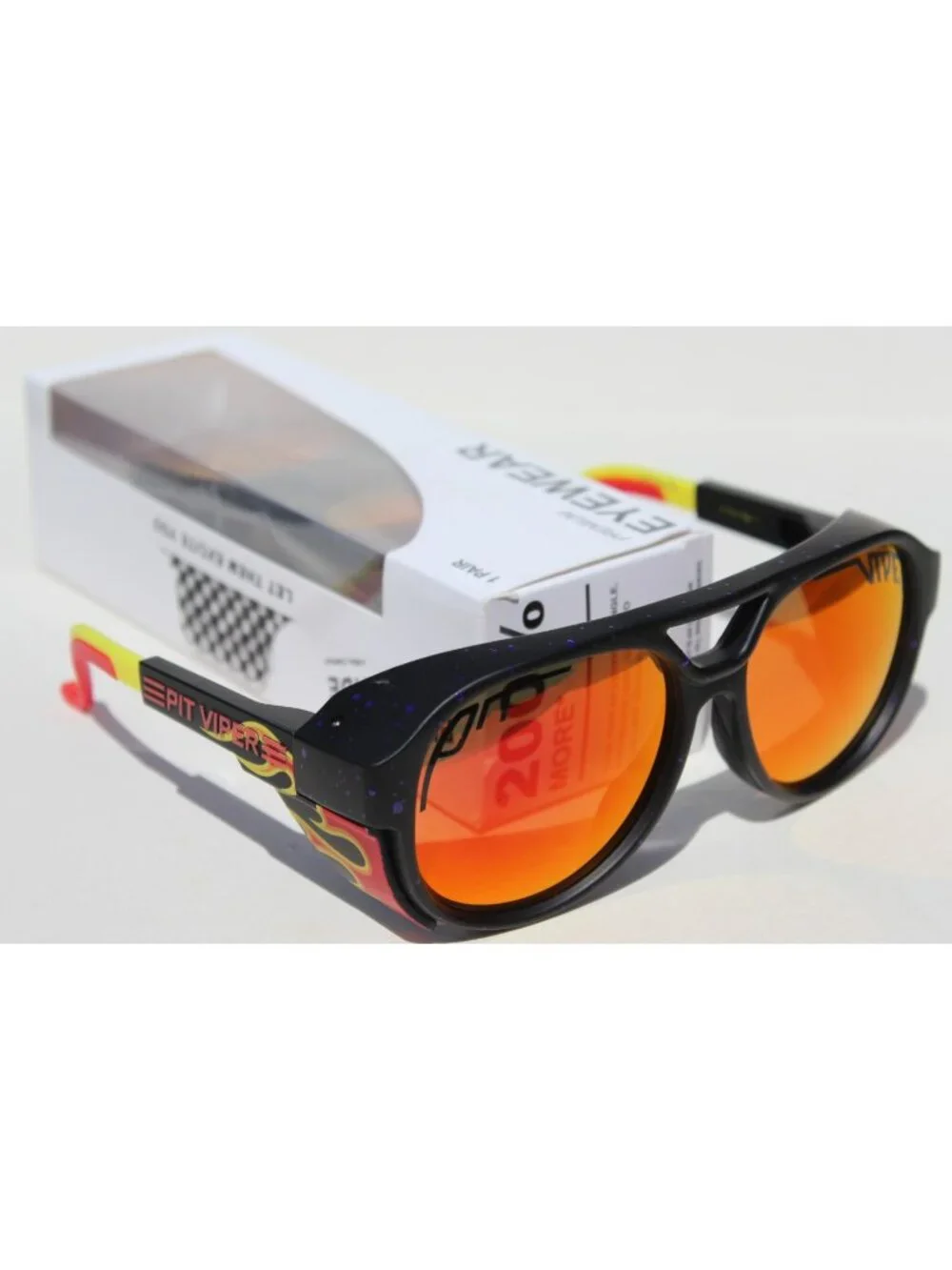 PIT VIPER The Combustion Exciters POLARIZED Sunglasses Flames ANSI Z87+ NEW
